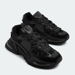 Dolce & Gabbana Men's Black Logo Print Leather