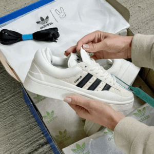 Adidas X Bad Bunny Campus White - Black Stripes
