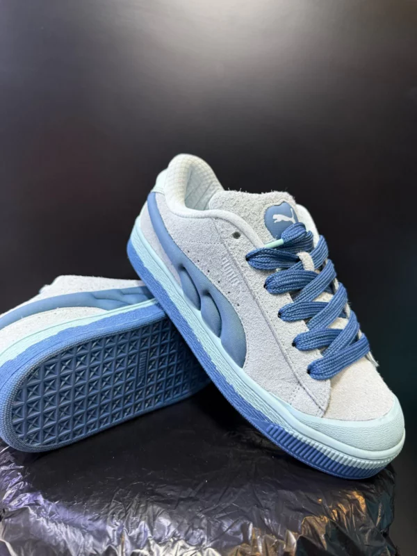 Suede Xl Crush 'dewdrop Turquoise Surf' In White
