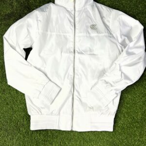 Blouson Léger CALVIN KLEIN Blanc - Col Perforé & Logo CK Métal