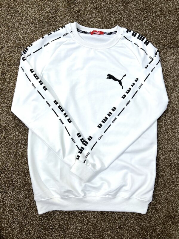 Sweat Puma blanc en coton doux