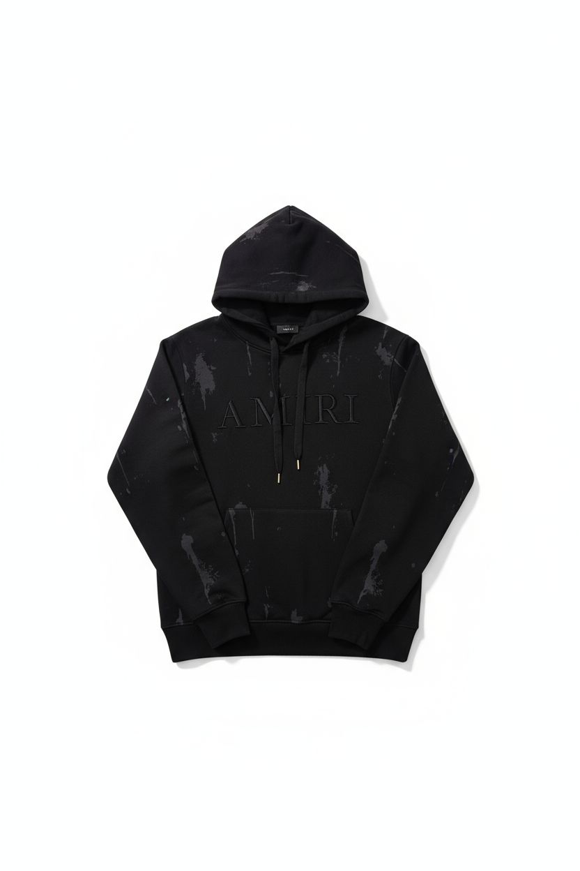 Sweat à Capuche Amiri "Splatter Paint" Noir