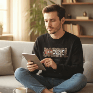 Sweat-shirt Diesel Logo Déstructuré en Strass - Noir