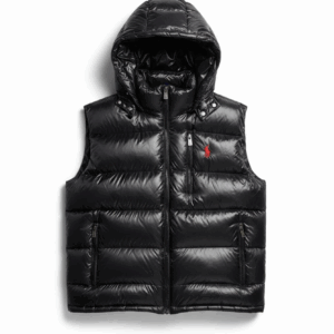 Doudoune sans manches noire à capuche Polo Ralph Lauren