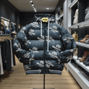Doudoune Bomber Imprimée All-Over "BB Balenciaga Paris"