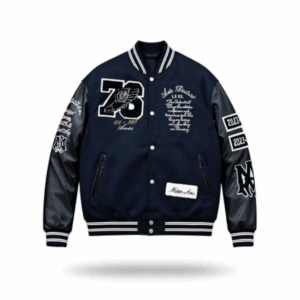 Veste Varsity Style Américain "Arts Disciples" Noire & Cuir - Édition Limitée