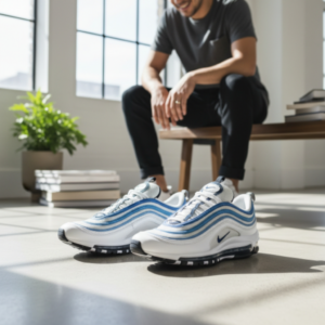 Sneaker Nike Air Max 97 - Blanc et Bleu