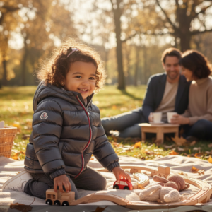 Doudoune Matelassée Grise Anthracite – Collection Kids "Moncler"