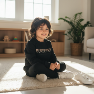 Sweat-shirt à Col Rond Burberry – Logo Brodé Vintage Check