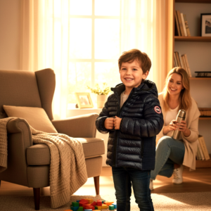 Doudoune "Canada gosse " Noire - Édition Hybride