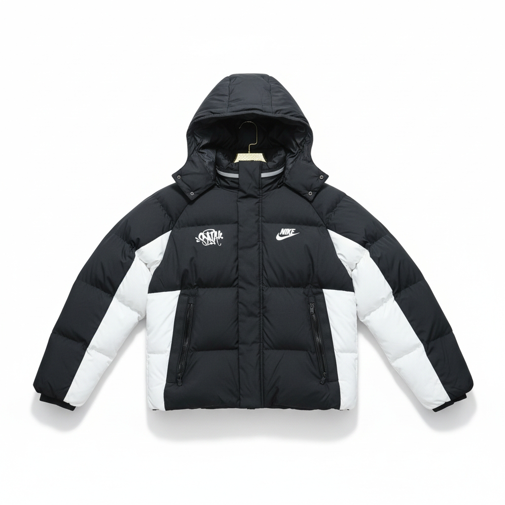 Doudoune Nike Syna à Capuche – Noir & Blanc